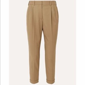 NWOT- Nili Lotan Wool Blend Montana Tapered Pants in Camel Tan, Size 10 Trousers